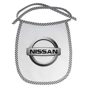 nissan, Σαλιάρα μωρού αλέκιαστη με κορδόνι Μαύρη