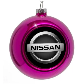 nissan, Purple Christmas tree ornament bauble 8cm