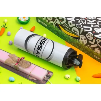 nissan, Πασχαλινή Λαμπάδα με Travel Tumbler θερμό με διπλό καπάκι (600ml, BPA free) & κερί αρωματικό πλακέ (30cm) (ΡΟΖ)