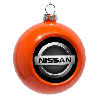 nissan, Orange Christmas tree ornament bauble 8cm