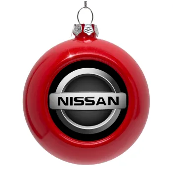 nissan, Red Christmas tree ornament bauble 8cm