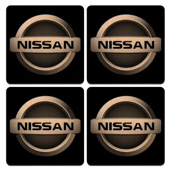 nissan, ΣΕΤ x4 Σουβέρ ξύλινα τετράγωνα plywood (9cm)