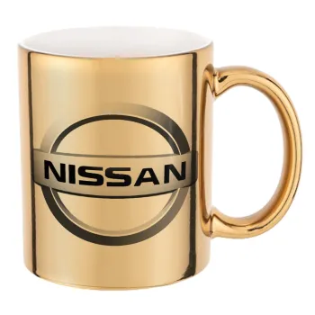 nissan, Mug ceramic, gold mirror, 330ml