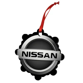 nissan, Christmas ornament snowflake wooden 7.5cm