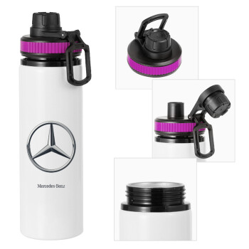 mercedes, Metallic water bottle with safety lid, 850ml aluminum