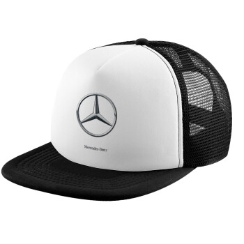mercedes, Καπέλο Soft Trucker με Δίχτυ Black/White 