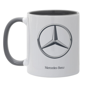 mercedes, Κούπα χρωματιστή γκρι, κεραμική, 330ml
