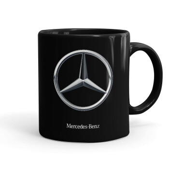 mercedes, Mug black, ceramic, 330ml
