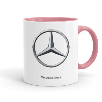 mercedes, Mug colored pink, ceramic, 330ml