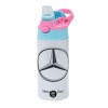 Παιδικό παγούρι θερμό, ανοξείδωτο, με καλαμάκι ασφαλείας, Ροζ/Σιελ (360ml) BPA FREE
