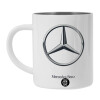 BIG Mug Stainless steel double wall (450ml, White)