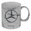 Mug ceramic marble style, 330ml