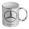 Mug ceramic, silver mirror, 330ml