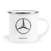 Metallic enamel cup white 360ml