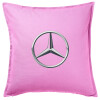 Μαξιλάρι καναπέ ΡΟΖ 100% βαμβάκι, περιέχεται το γέμισμα (50x50cm)