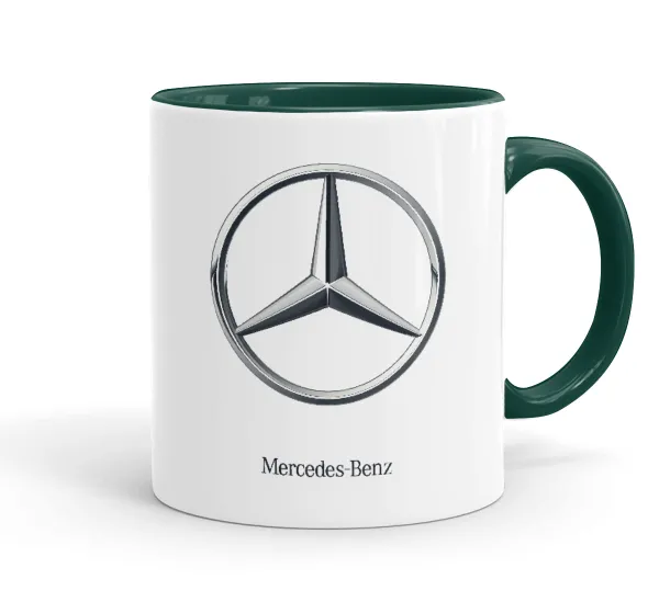 mercedes — Mug colored green, ceramic, 330ml
