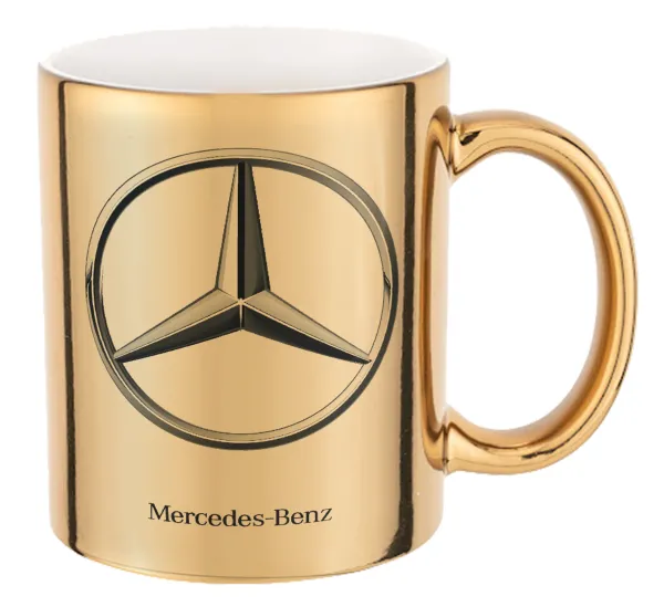 mercedes — Mug ceramic, gold mirror, 330ml
