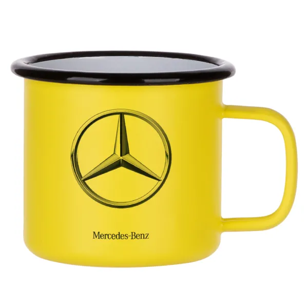 mercedes — Metallic enamel MATT Yellow cup 360ml
