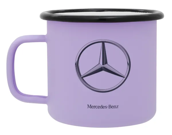 mercedes — Metal enamel mug, matte light pastel purple, 360ml