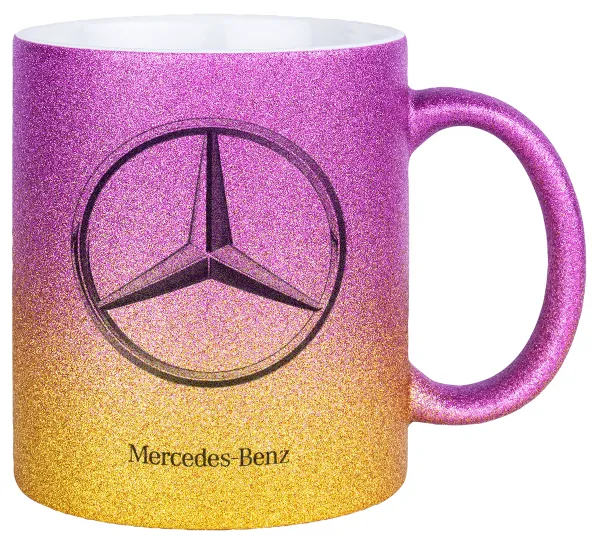 mercedes — Κούπα Χρυσή/Ροζ Glitter, κεραμική, 330ml