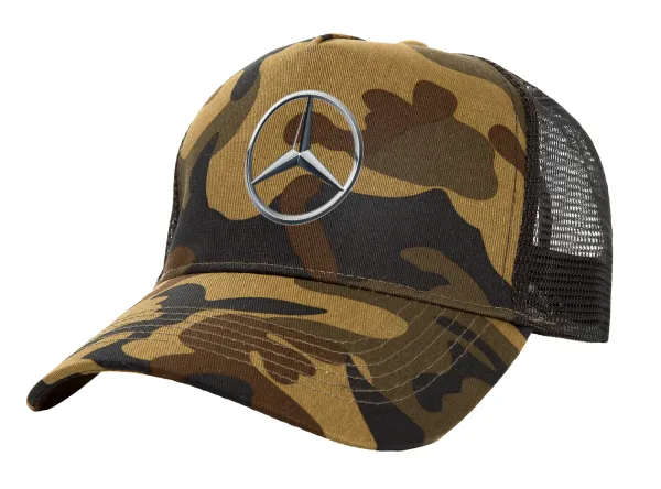 mercedes — Καπέλο Ενηλίκων Structured Trucker, με Δίχτυ, (παραλλαγή) Army (100% ΒΑΜΒΑΚΕΡΟ, ΕΝΗΛΙΚΩΝ, UNISEX, ONE SIZE)