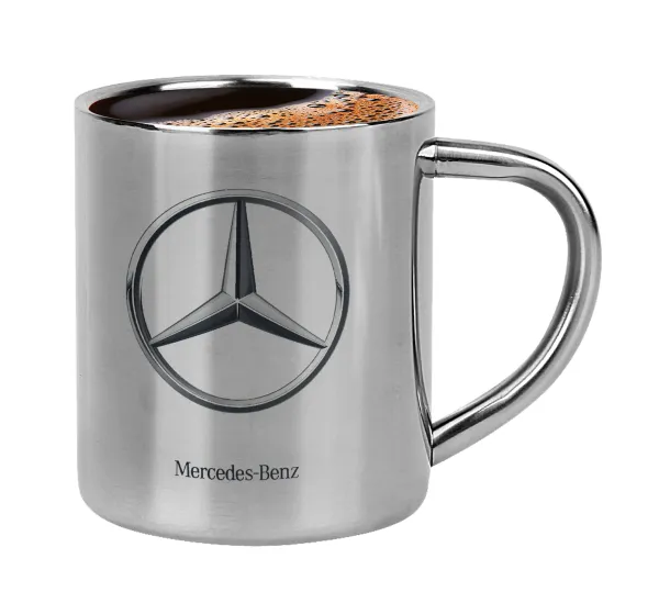 mercedes — Double-wall metal cup for espresso (220ml)