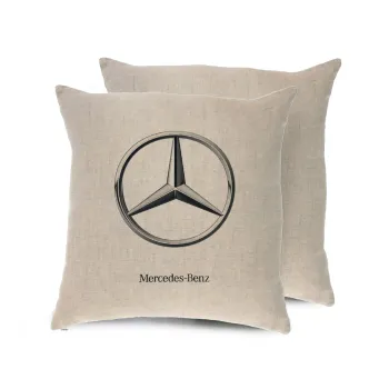 mercedes, Μαξιλάρι καναπέ ΛΙΝΟ 40x40cm περιέχεται το  γέμισμα