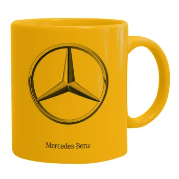 mercedes, Ceramic coffee mug yellow, 330ml