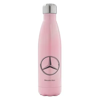 mercedes, Metal mug thermos Pink Iridiscent (Stainless steel), double wall, 500ml