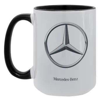 mercedes, Κούπα Mega 15oz, κεραμική Μαύρη, 450ml