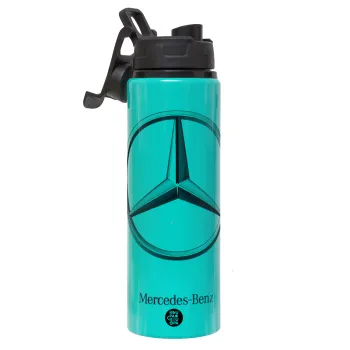 mercedes, Metallic water bottle with safety lid, 850ml aluminum
