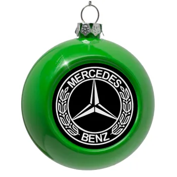 mercedes, Green Christmas tree ornament bauble 8cm