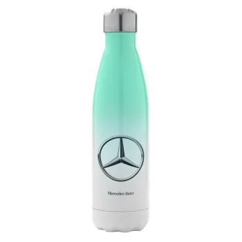mercedes, Metal mug thermos Green/White (Stainless steel), double wall, 500ml