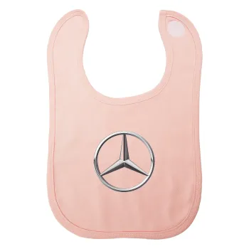 mercedes, Σαλιάρα με Σκρατς ΡΟΖ 100% Organic Cotton (0-18 months)