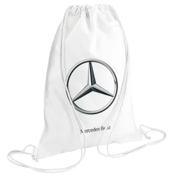 mercedes, Τσάντα πλάτης πουγκί GYMBAG λευκή (28x40cm)
