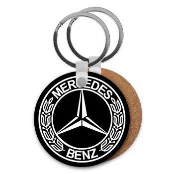 mercedes, Μπρελόκ Ξύλινο στρογγυλό MDF Φ5cm