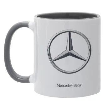 mercedes, Κούπα χρωματιστή γκρι, κεραμική, 330ml