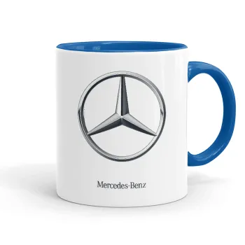 mercedes, Mug colored blue, ceramic, 330ml