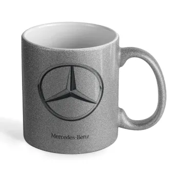 mercedes, Κούπα Ασημένια Glitter που γυαλίζει, κεραμική, 330ml