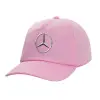 Adult Baseball Cap, 100% Cotton, PINK (COTTON, ADULT, UNISEX, ONE SIZE)