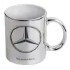 Mug ceramic, silver mirror, 330ml