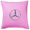 Μαξιλάρι καναπέ ΡΟΖ 100% βαμβάκι, περιέχεται το γέμισμα (50x50cm)