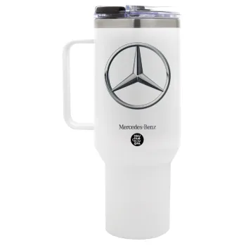 mercedes, Mega Tumbler με καπάκι, διπλού τοιχώματος (θερμό) 1,2L