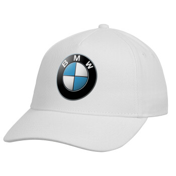 BMW, Καπέλο Ενηλίκων Baseball, Drill, Λευκό (100% ΒΑΜΒΑΚΕΡΟ, ΕΝΗΛΙΚΩΝ, UNISEX, ONE SIZE)