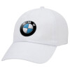 BMW, Καπέλο ενηλίκων Jockey Λευκό (snapback, 5-φύλλο, unisex)