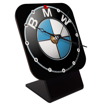 BMW, Επιτραπέζιο ρολόι ξύλινο με δείκτες (10cm)