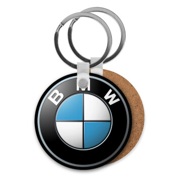 BMW, Μπρελόκ Ξύλινο στρογγυλό MDF Φ5cm