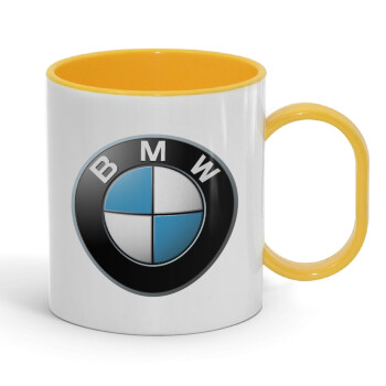 BMW, Κούπα (πλαστική) (BPA-FREE) Polymer Κίτρινη για παιδιά, 330ml