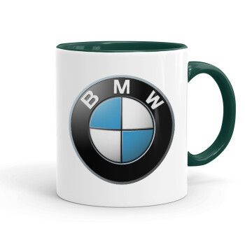 BMW, Κούπα χρωματιστή πράσινη, κεραμική, 330ml