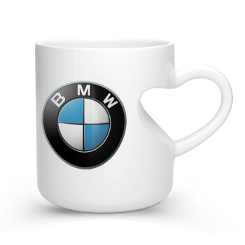 BMW, Κούπα καρδιά λευκή, κεραμική, 330ml